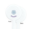 Mandala Floral White Plastic 7" Stir Stick - Single Sided - Round - Front & Back