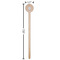 Mandala Floral Wooden 7.5" Stir Stick - Round - Dimensions