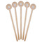 Mandala Floral Wooden 7.5" Stir Stick - Round - Fan View