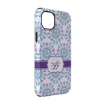 Mandala Floral iPhone Case - Rubber Lined - iPhone 14 Pro (Personalized)