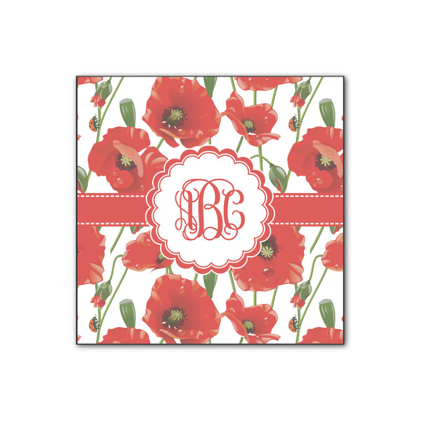 Custom Poppies Wood Print - 12x12 (Personalized)