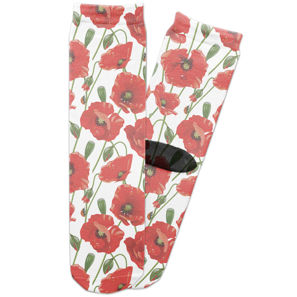 Custom Poppies Adult Crew Socks