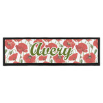 Poppies Bar Mat - Large (Personalized)