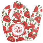 Poppies Baby Bib w/ Monogram