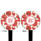 Poppies Black Plastic 4" Food Pick - Round - Double Sided - Front & Back