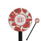 Poppies Black Plastic 5.5" Stir Stick - Round - Closeup