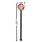 Poppies Black Plastic 5.5" Stir Stick - Round - Dimensions