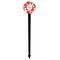 Poppies Black Plastic 6" Food Pick - Round - Single Pick