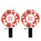 Poppies Black Plastic 7" Stir Stick - Double Sided - Round - Front & Back