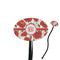 Poppies Black Plastic 7" Stir Stick - Oval - Closeup