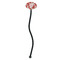 Poppies Black Plastic 7" Stir Stick - Oval - Single Stick