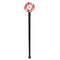 Poppies Black Plastic 7" Stir Stick - Round - Single Stick