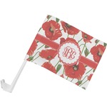 Poppies Car Flag - Small w/ Monogram