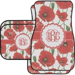 Poppies Car Floor Mats Set - 2 Front & 2 Back (Personalized)