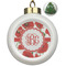 Poppies Ceramic Christmas Ornament - Xmas Tree (Front View)