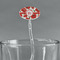 Poppies Clear Plastic 7" Stir Stick - Oval - Main