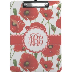 Poppies Clipboard (Letter Size) (Personalized)