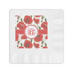 Poppies Coined Cocktail Napkins (Personalized)