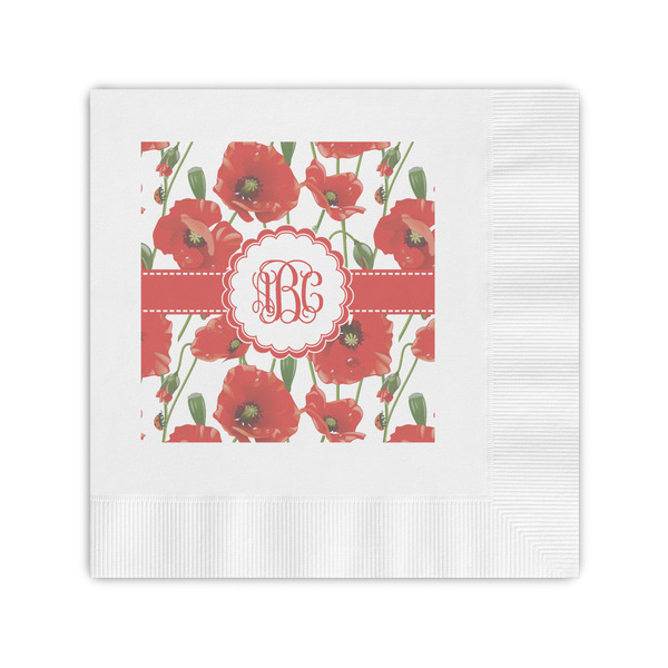 Custom Poppies Coined Cocktail Napkins (Personalized)