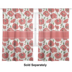 Poppies Curtain Panel - Custom Size