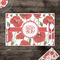 Poppies Disposable Paper Placemat - In Context