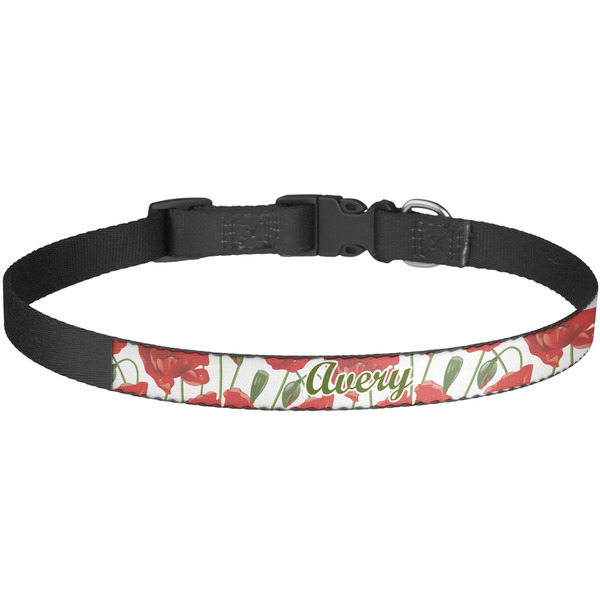 Custom Poppies Dog Collar - Large (Personalized)