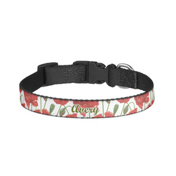 Poppies Dog Collar - Small (Personalized)