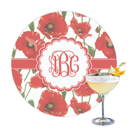 Poppies Printed Drink Topper - 3.25" (Personalized)