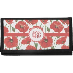 Poppies Canvas Checkbook Cover (Personalized)