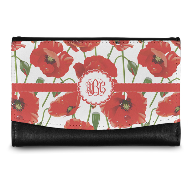 Custom Poppies Genuine Leather Women's Wallet - Small (Personalized)