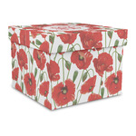 Poppies Gift Box with Lid - Canvas Wrapped - Large (Personalized)