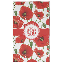 Poppies Golf Towel - Poly-Cotton Blend w/ Monograms