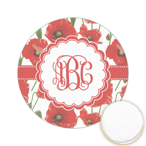 Custom Poppies Printed Cookie Topper - 2.15" (Personalized)