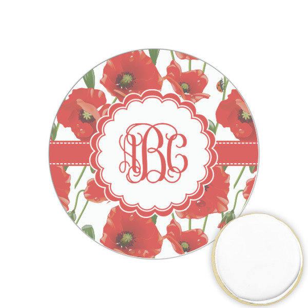 Custom Poppies Printed Cookie Topper - 1.25" (Personalized)