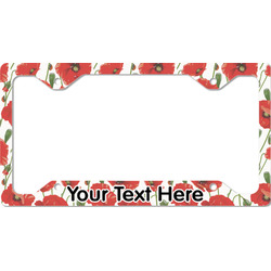 Poppies License Plate Frame - Style C (Personalized)