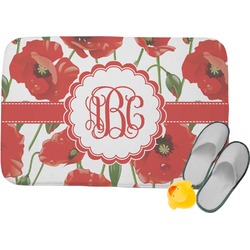 Poppies Memory Foam Bath Mat - 24"x17" (Personalized)