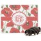 Poppies Microfleece Dog Blanket - Large