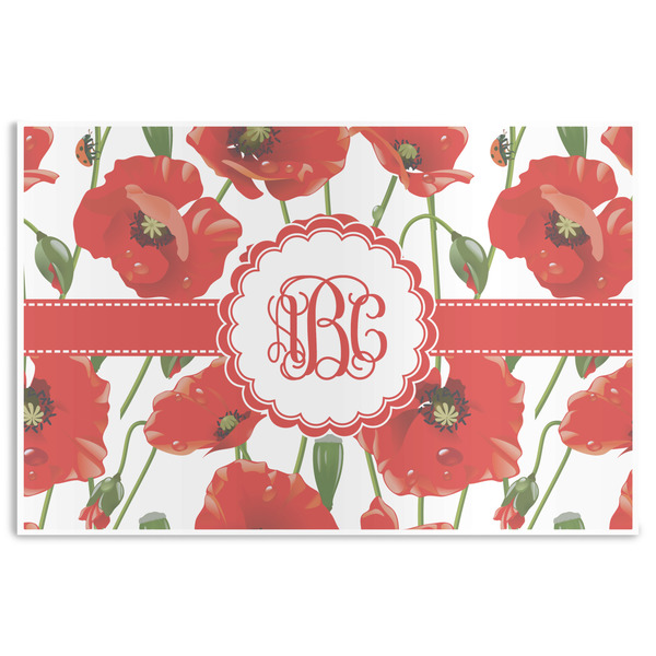 Custom Poppies Disposable Paper Placemats (Personalized)