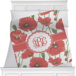 Poppies Minky Blanket - Twin / Full - 80"x60" - Double Sided (Personalized)