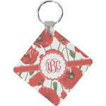 Poppies Diamond Plastic Keychain w/ Monogram