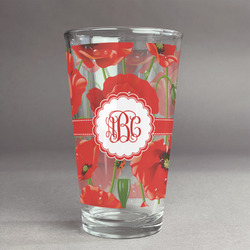 Poppies Pint Glass - Full Print (Personalized)