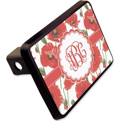 Poppies Rectangular Trailer Hitch Cover - 2" (Personalized)