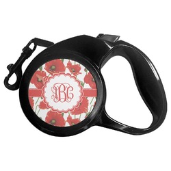 Poppies Retractable Dog Leash - Small (Personalized)