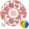 Poppies Round Beach Towel