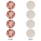 Poppies Round Linen Placemats - APPROVAL Set of 4 (single sided)