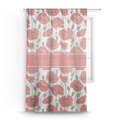 Poppies Sheer Curtain - 50"x84"