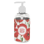 Poppies Plastic Soap / Lotion Dispenser (8 oz - Small - White) (Personalized)