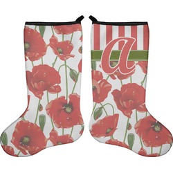 Poppies Holiday Stocking - Double-Sided - Neoprene (Personalized)