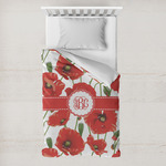 Poppies Toddler Duvet Cover w/ Monogram