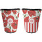 Poppies Trash Can Black - Front and Back - Apvl